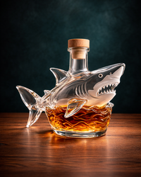 Shark Spirit Glass Bottle – Creative Shark-Shaped Whiskey Bottle, 320ml