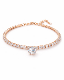 Rhinestone Collar with Heart Pendant for Dogs & Cats – Sparkling Glamour-Look Jewelry Collar