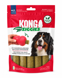 KONG Ziggies Enhanced Kausnacks für Hunde Größe M/L im 227-g-Beutel