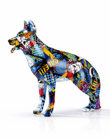 German Shepherd made of resin