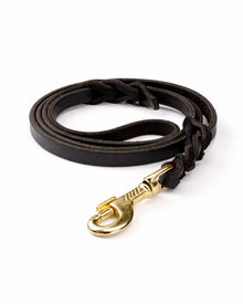 Leather dog leash made of high-quality top grain leather – robust, grippy & stylish