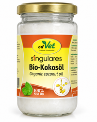 cdVet Singulares Bio-Kokosöl – natives Kokosöl für Hunde & Katzen zur Fütterung und Fellpflege