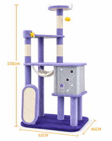 Large Cat Scratching Post with Jumping Platforms & Play Fun