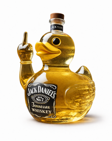 Funny Glass Frenchie Whiskey Bottle