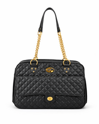 PfotenMobil Luxury Quilted Leather-Look Carrier for Dogs & Cats up to 8 kg