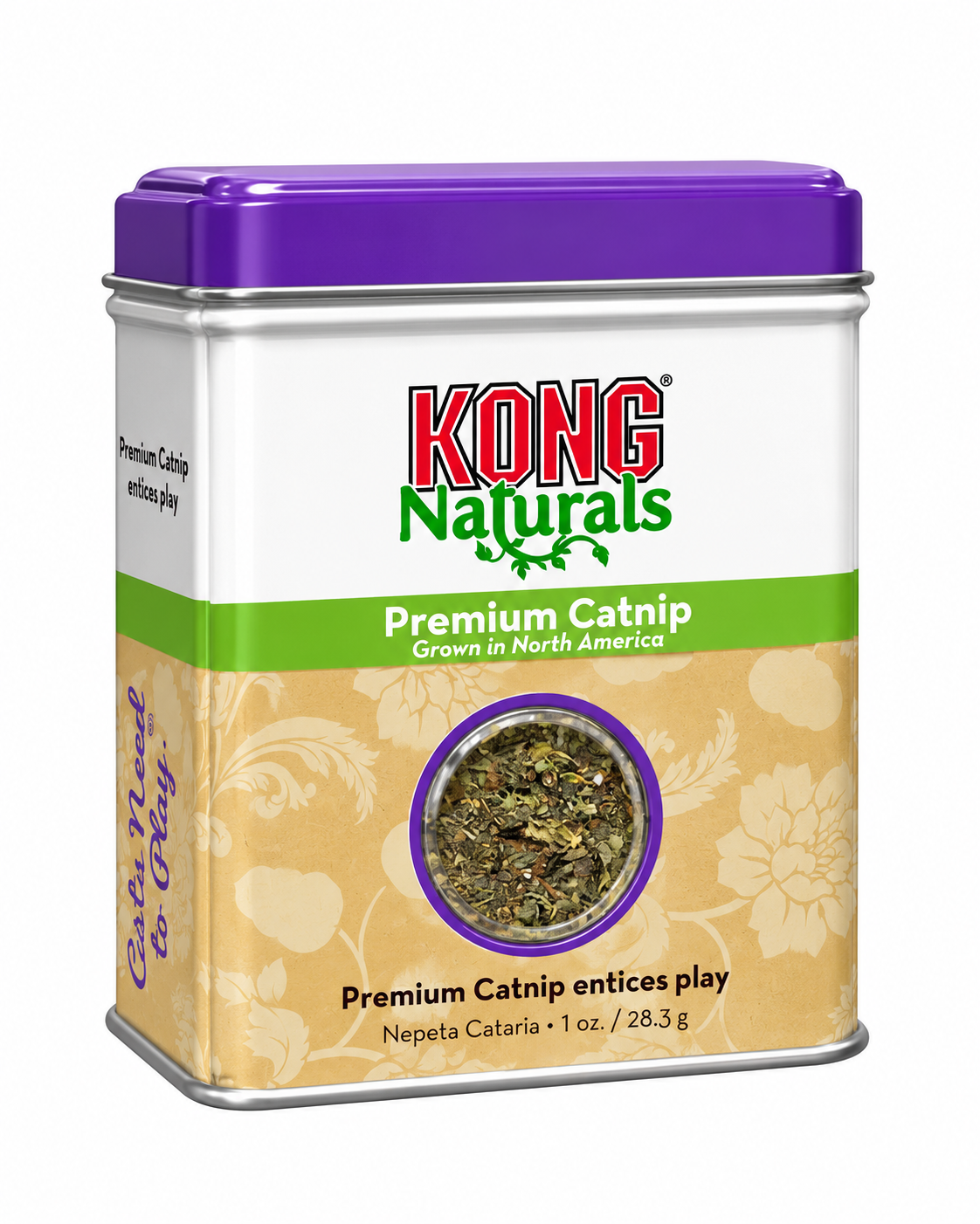 KONG Naturals Premium Catnip nordamerikanische Katzenminze in wiederverschließbarer Dose