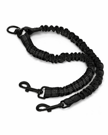 2-in-1 Doppel-Kuppler für Hunde – elastische Verbindungsleine mit Drehgelenk