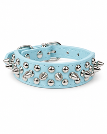 Stylish PU dog collar with studs