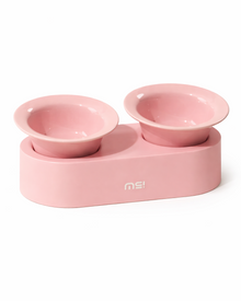 Ceramic Double Bowl with Raised Stand | Flauschpalast