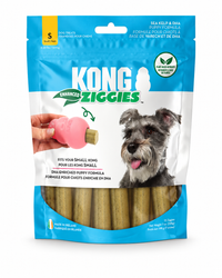 KONG Ziggies Enhanced Puppy Kausnacks für Welpen Größe Small im 198-g-Beutel