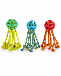 Play-N-Tug Rope Octopus - Hundespielzeug mit Ball & Seilen