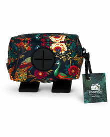 Eco Bag Pfau - Stoff-Kotbeutelhalter für Hundeleinen