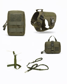 Tactical Dog Harness & Leash Set (5-piece)