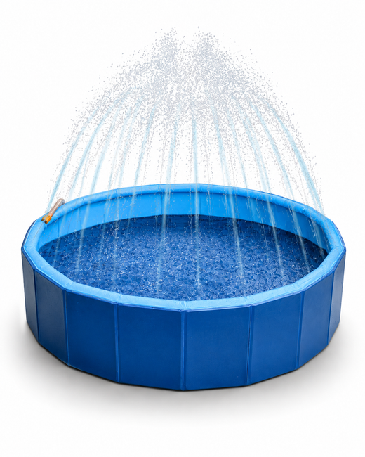 CoolPets Splash Sprinkler Pool - Hundepool mit Sprinklerfunktion