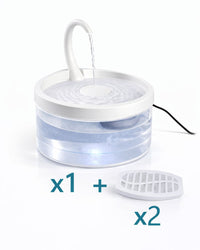 Eleganter Trinkbrunnen mit LED für Katzen & kleine Hunde – FlauschBar Swan Edition