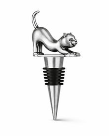 Eleganter Weinflaschenverschluss Katze