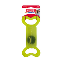 KONG Jumbler Tug – Zerr- & Apportierspielzeug mit Ball und Quietscher