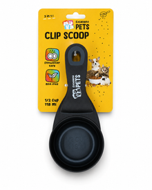 Clip Scoop – 3-in-1 Futterschaufel mit Messbecher & Beutelclip