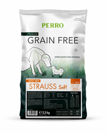 Getreidefreies Mini-Soft-Futter mit Strauß für kleine Hunde