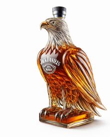Funny Glass Frenchie Whiskey Bottle