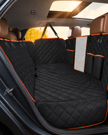Rear Seat Dog Cover made of Oxford Fabric – Water-Repellent Car Protector with Side Flaps & Double Pockets