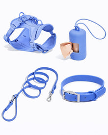 Hundegeschirr + Halsband + Leine (PVC) - robust & wasserfest