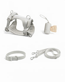 Hundegeschirr + Halsband + Leine (PVC) - robust & wasserfest