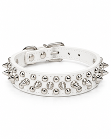 Stylish PU dog collar with studs