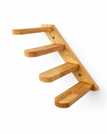 Wand-Katzentreppe aus Massivholz