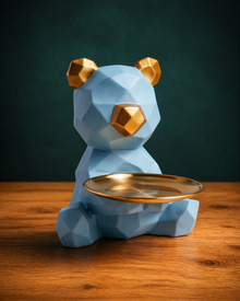 Geometrisches Bären-Tablett – stilvolle Deko-Ablage mit Maßen für Schlüssel, Schmuck & Snacks