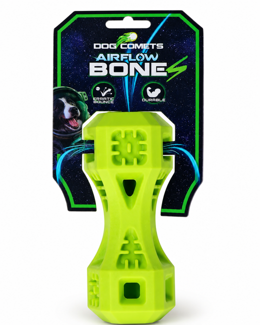 Dog Comets Airflow Bone – breathable retrieve bone for dogs, S–M 🐾