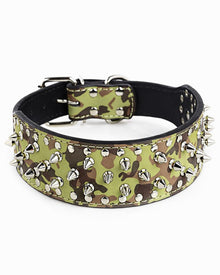 Studded PU dog collar