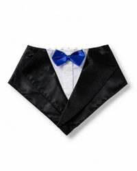 Dog Wedding Tuxedo Bandana with Bow Tie – Festive Triangle Scarf for Large Dogs