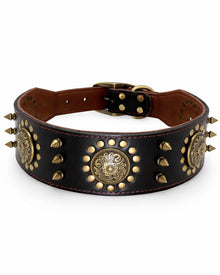 Studded Dog Collar - Extra Wide & Sturdy