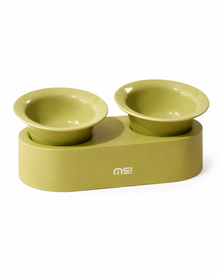 Ceramic Double Bowl with Raised Stand | Flauschpalast