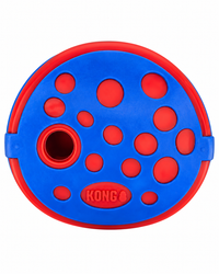 KONG Rewards Wally blauer und roter Futterball für Hunde zum Befüllen mit Trockenfutter und Snacks